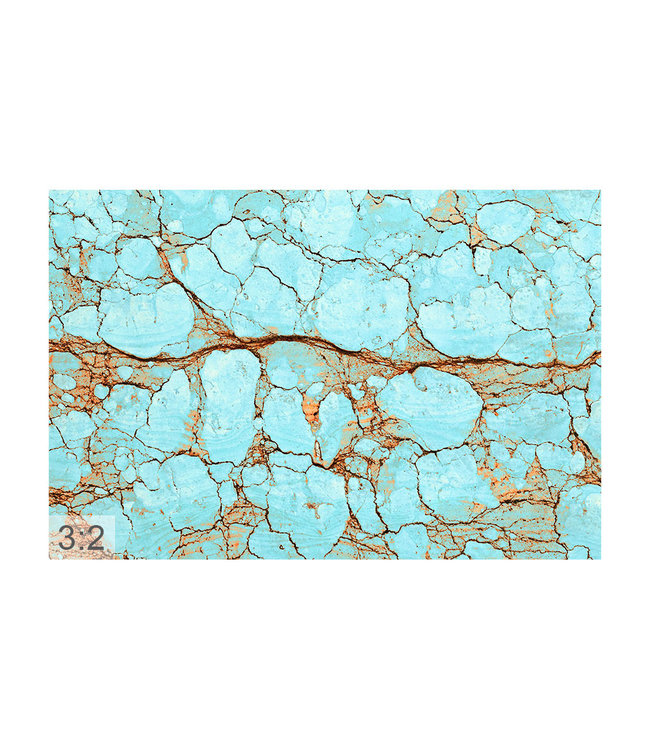 Acoustic picture "Türkis"- in an elegant aluminum frame