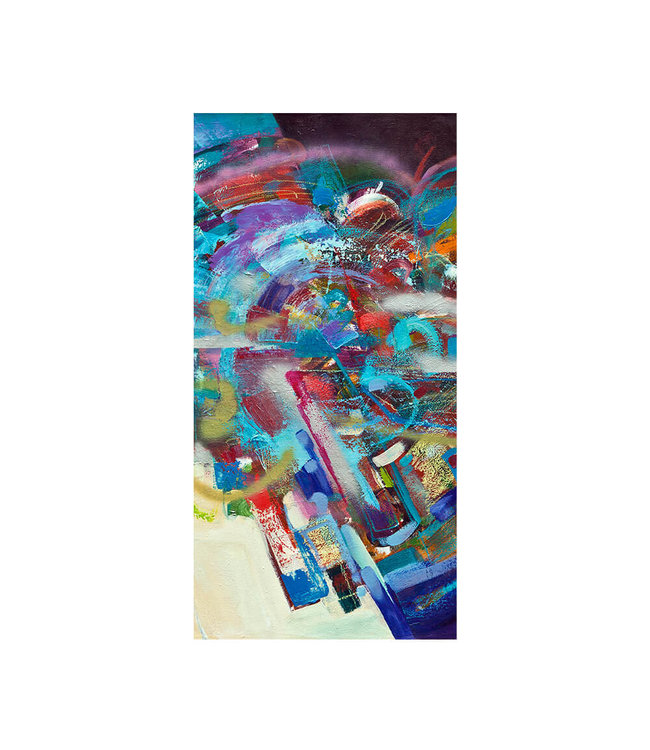 Acoustic picture "Abstract oil painting"- in an elegant aluminum frame