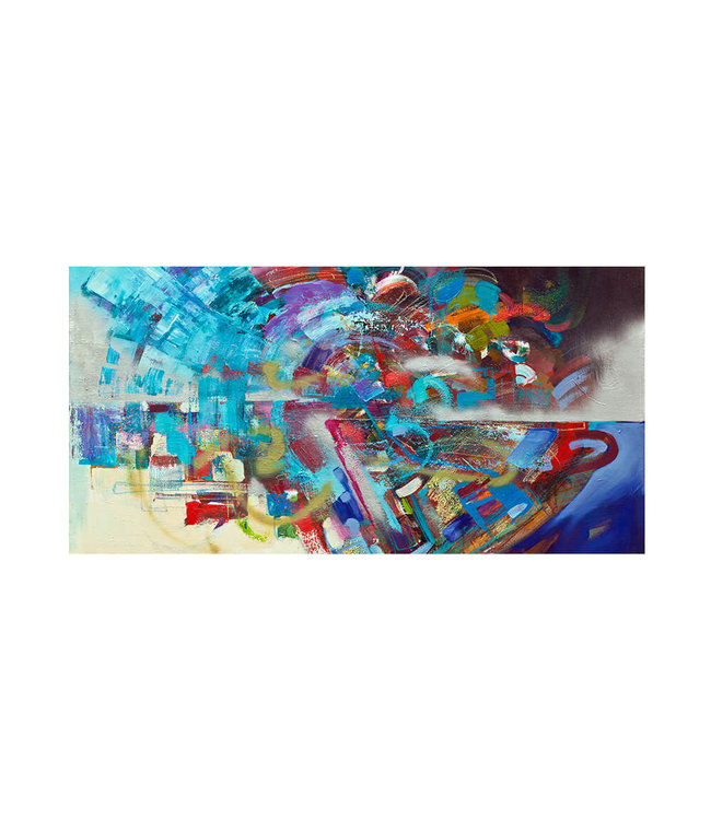 Acoustic picture "Abstract oil painting"- in an elegant aluminum frame