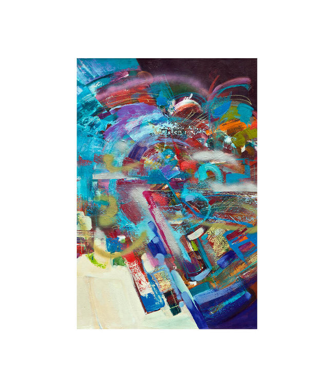 Acoustic picture "Abstract oil painting"- in an elegant aluminum frame