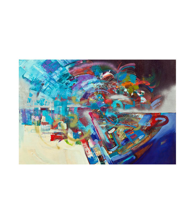 Akustisk bilde "Abstract oil painting"- i en elegant aluminiumsramme