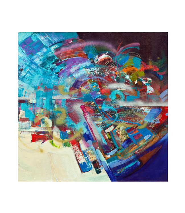 Akustikbild "Abstract oil painting"- in einem eleganten Aluminiumrahmen