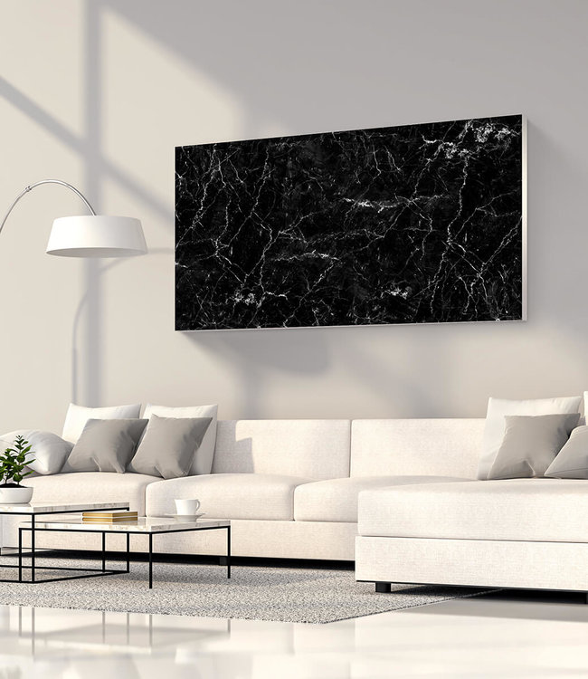 Acoustic picture "Black Marble"- in an elegant aluminum frame