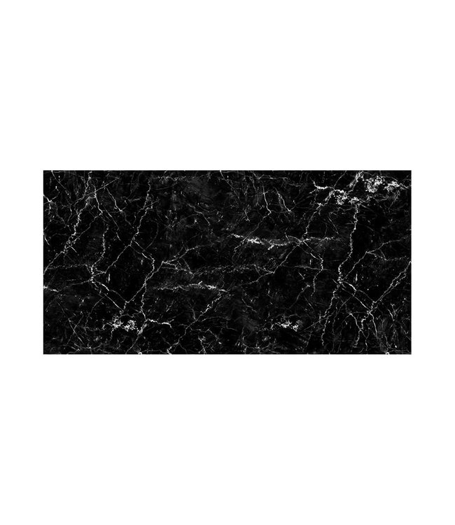 Akustikbild "Black Marble"- in einem eleganten Aluminiumrahmen