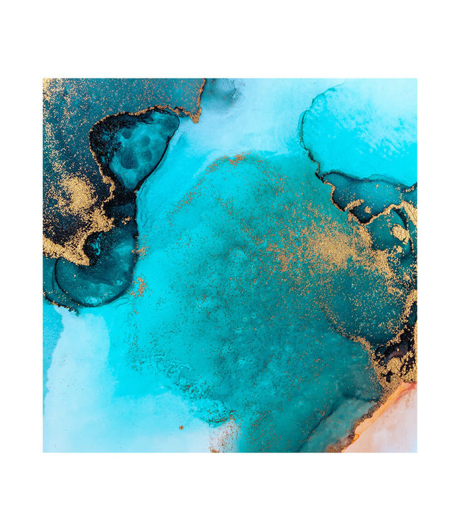 Acoustic picture "Marble liquid ink"- in an elegant aluminum frame