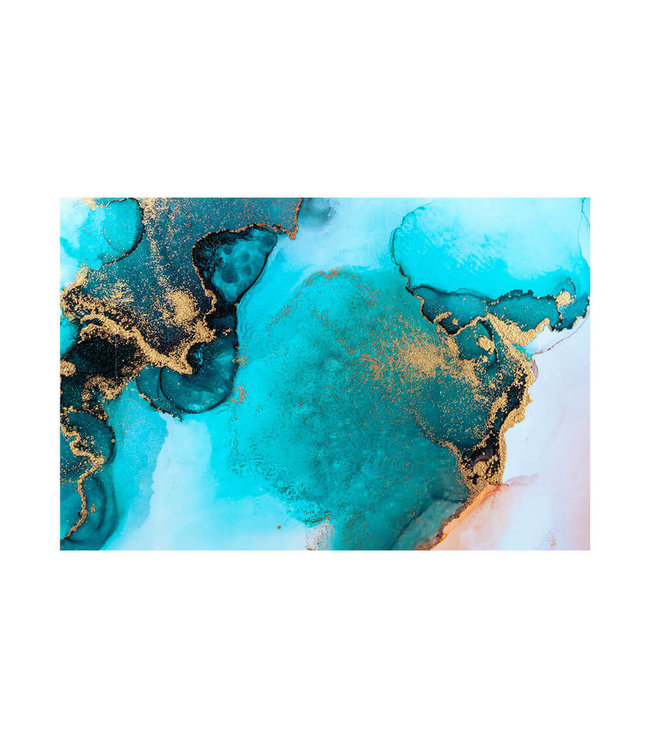 Acoustic picture "Marble liquid ink"- in an elegant aluminum frame