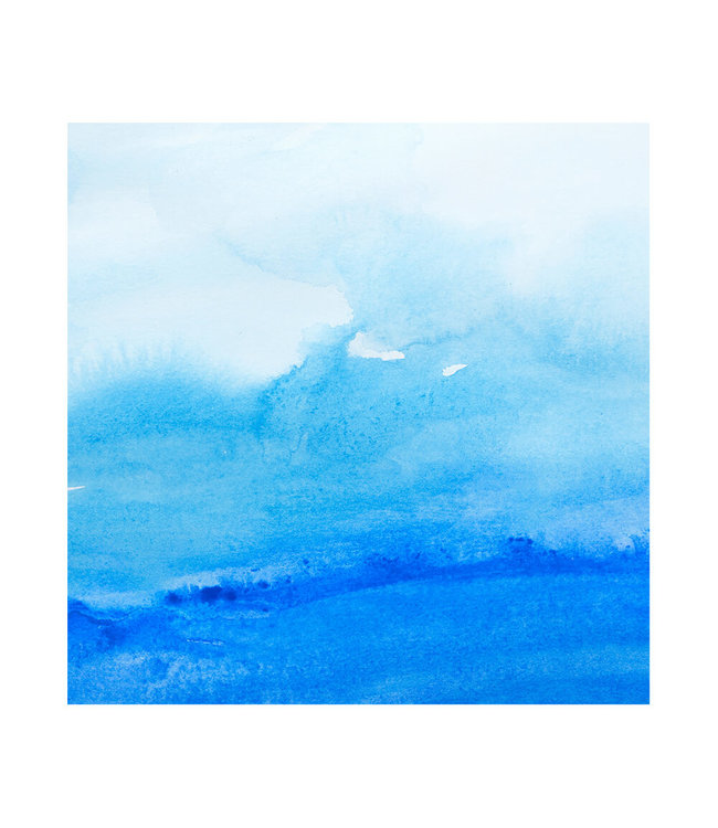 Akustisk bilde "Watercolor blue" - i en elegant aluminiumsramme