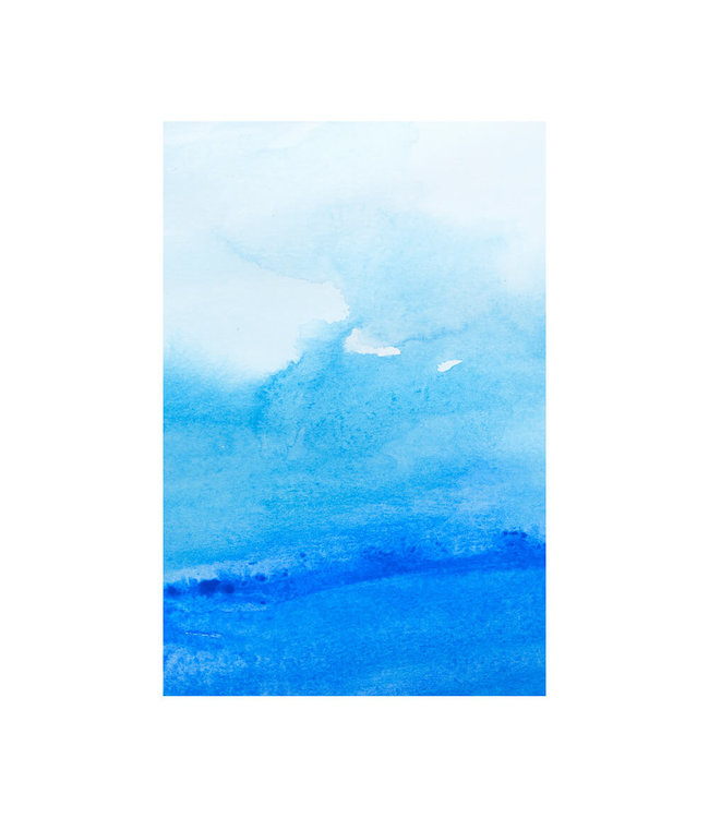 Akustikbild "Watercolor blue"- in einem eleganten Aluminiumrahmen