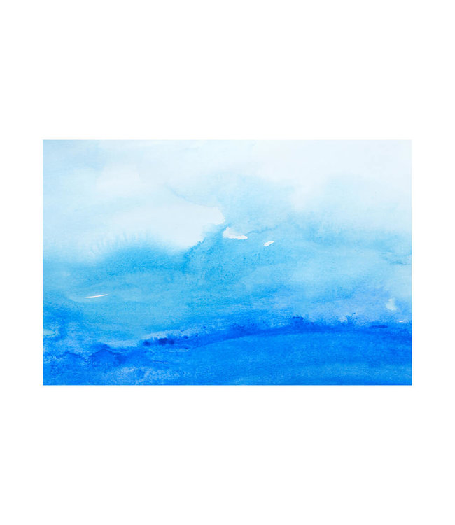 Acoustic picture "Watercolor blue"- in an elegant aluminum frame