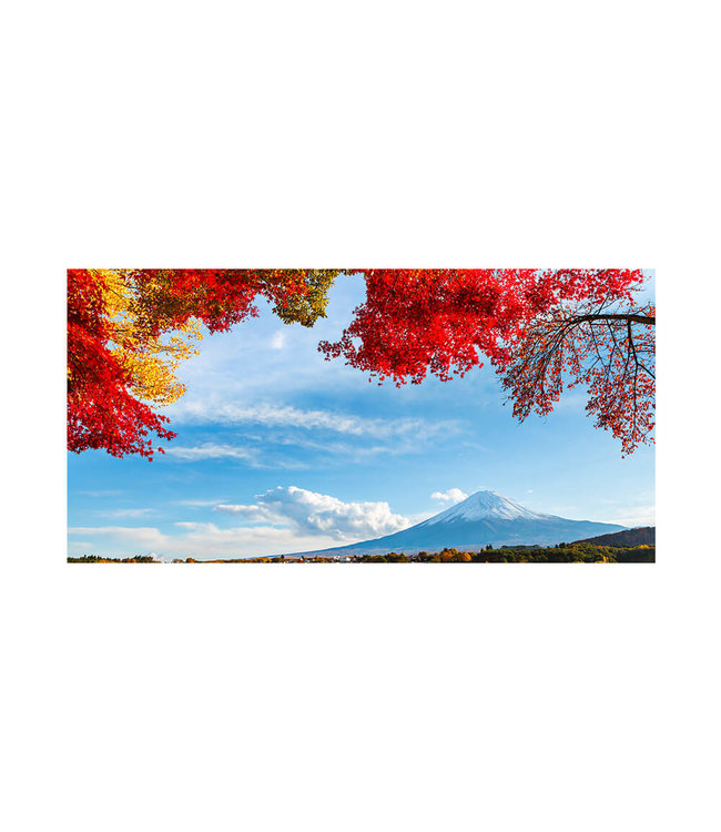 Acoustic picture "Fuji in Autumn"- in an elegant aluminum frame