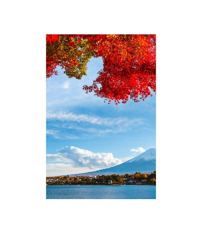 Akustisk bilde"Fuji in Autumn" - i en elegant aluminiumsramme