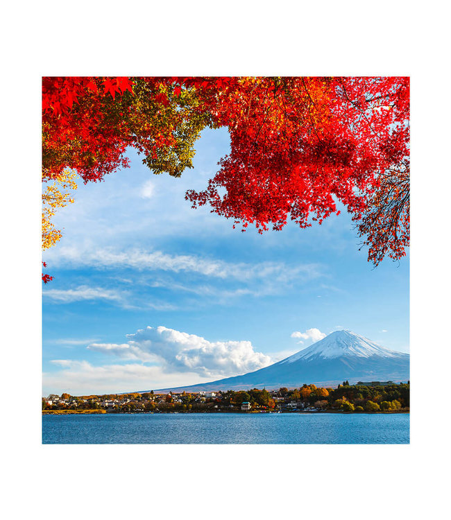 Akustisk bilde"Fuji in Autumn" - i en elegant aluminiumsramme
