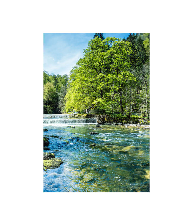 Acoustic picture "Mountain River"- in an elegant aluminum frame