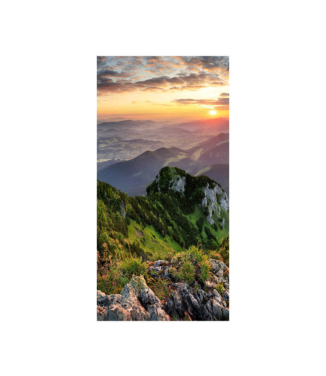 Acoustic picture "Mountain Valley"- in an elegant aluminum frame