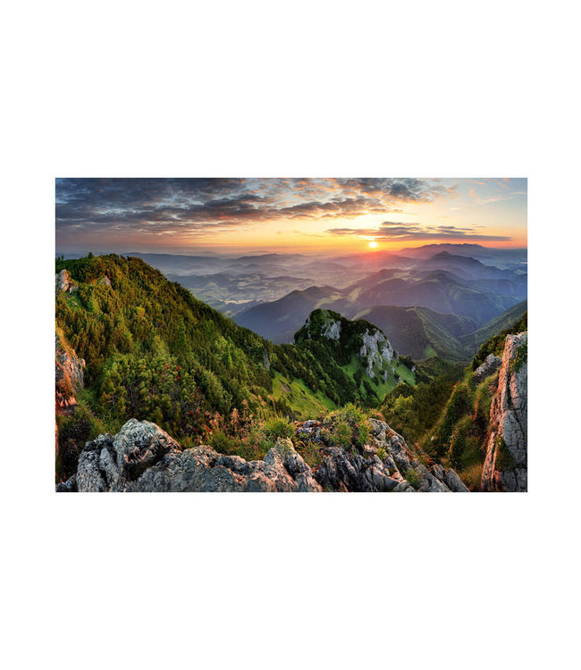 Akustikbild "Mountain Valley"- in einem eleganten Aluminiumrahmen