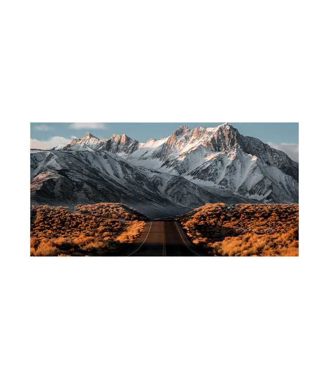 Akustikbild "Road toward mountains"- in einem eleganten Aluminiumrahmen