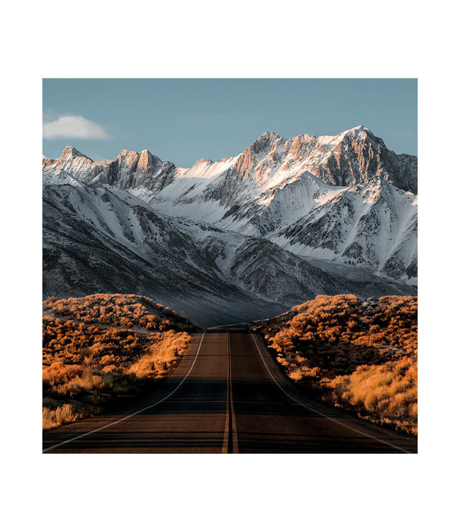 Acoustic picture"Road toward mountains"- in an elegant aluminum frame