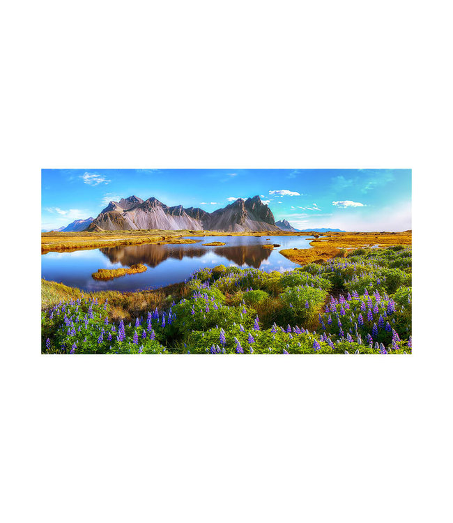 Akustikbild "Stokksnes  cape"- in einem eleganten Aluminiumrahmen