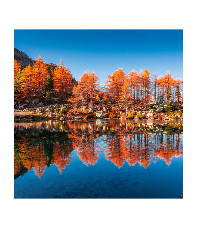 Akustisk bilde "Lake arpy reflections" - i en elegant aluminiumsramme