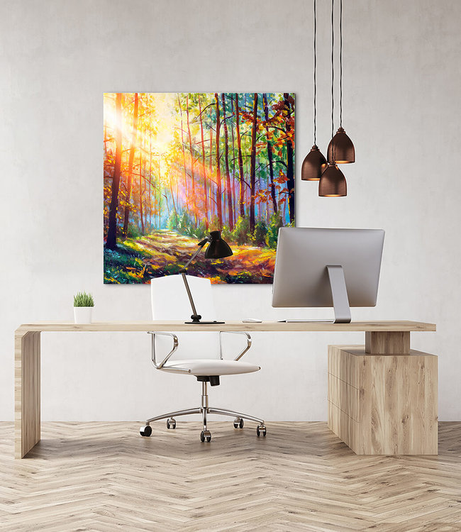 Acoustic picture "Autumn Forest" - in an elegant aluminum frame