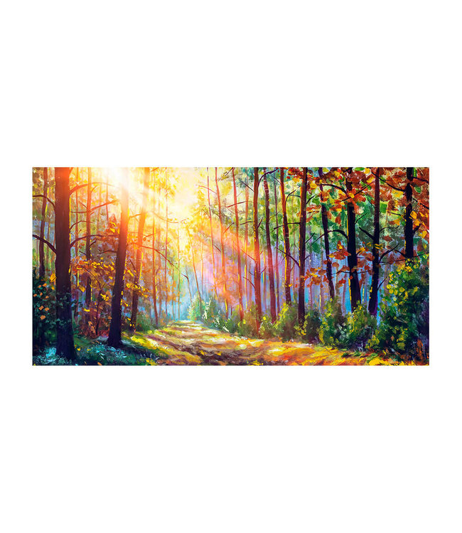 Akustikbild "Autumn Forest"- in einem eleganten Aluminiumrahmen