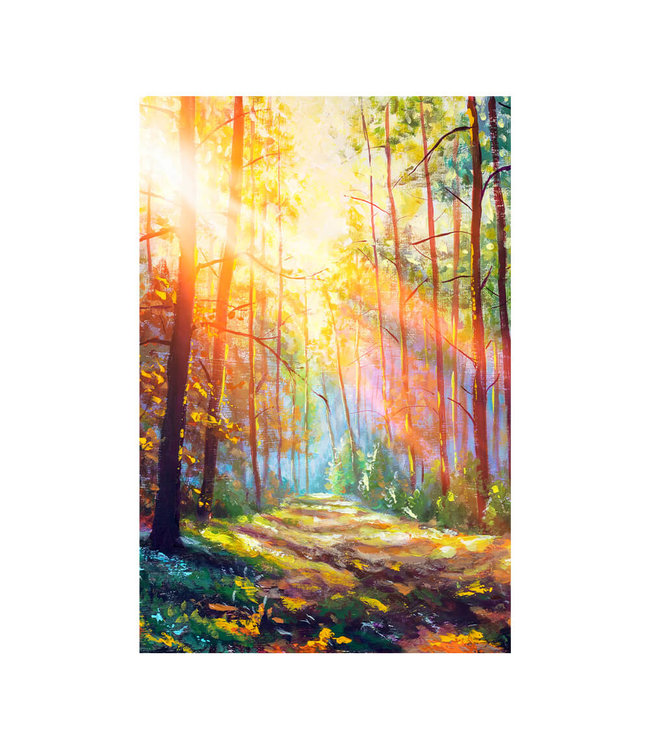 Acoustic picture "Autumn Forest" - in an elegant aluminum frame