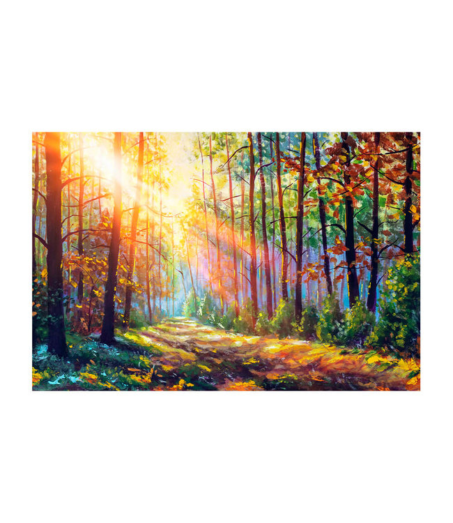 Akustikbild "Autumn Forest"- in einem eleganten Aluminiumrahmen