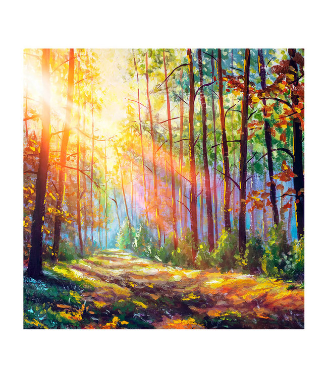 Acoustic picture "Autumn Forest" - in an elegant aluminum frame