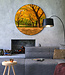 Rundt akustisk bilde "Autumn ginkgo trees"