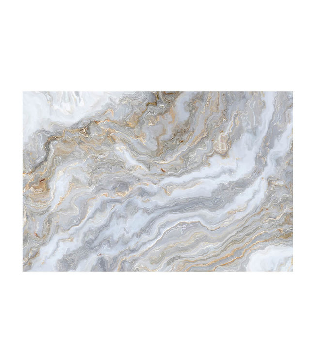 Acoustic picture "White Marble" - in an elegant aluminum frame