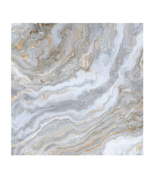 Acoustic picture "White Marble" - in an elegant aluminum frame