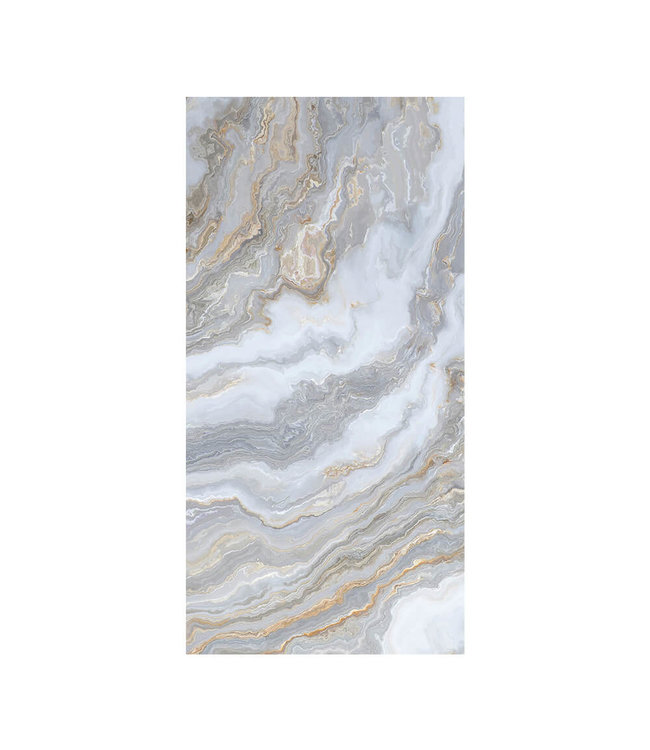 Akustisk bilde "White Marble"- i en elegant aluminiumsramme
