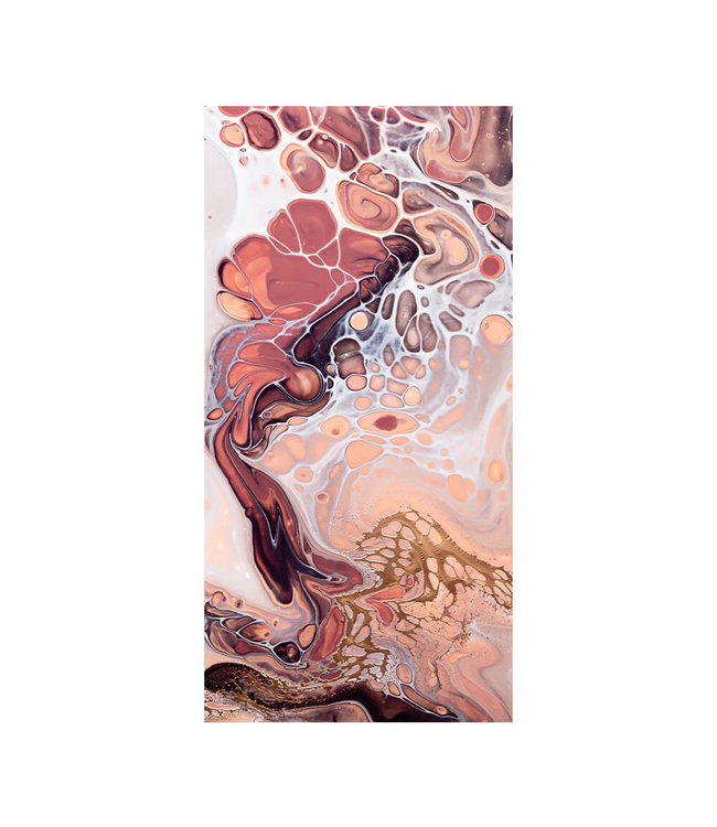 Akustikbild "Peach Waves"- in einem eleganten Aluminiumrahmen