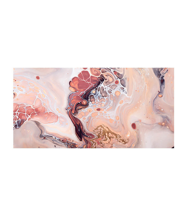 Akustisk bilde "Peach Waves"- i en elegant aluminiumsramme