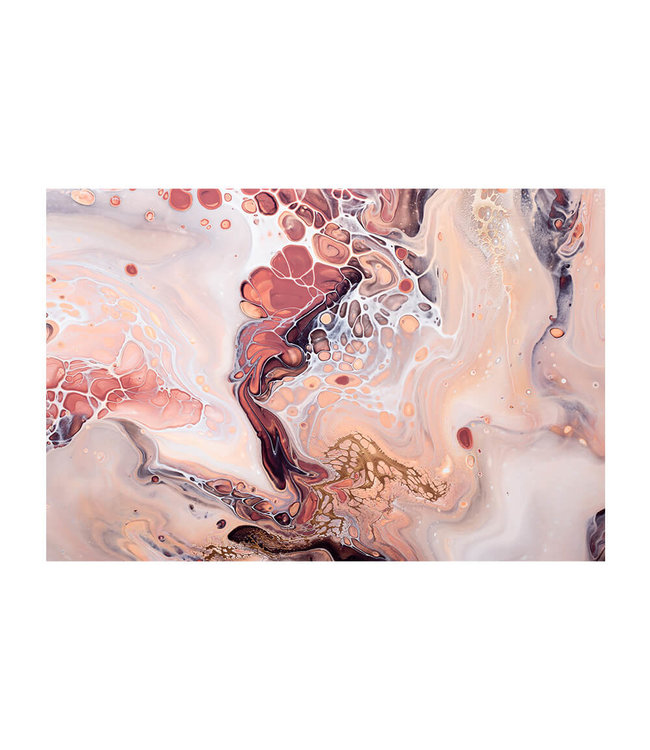 Akustisk bilde "Peach Waves"- i en elegant aluminiumsramme