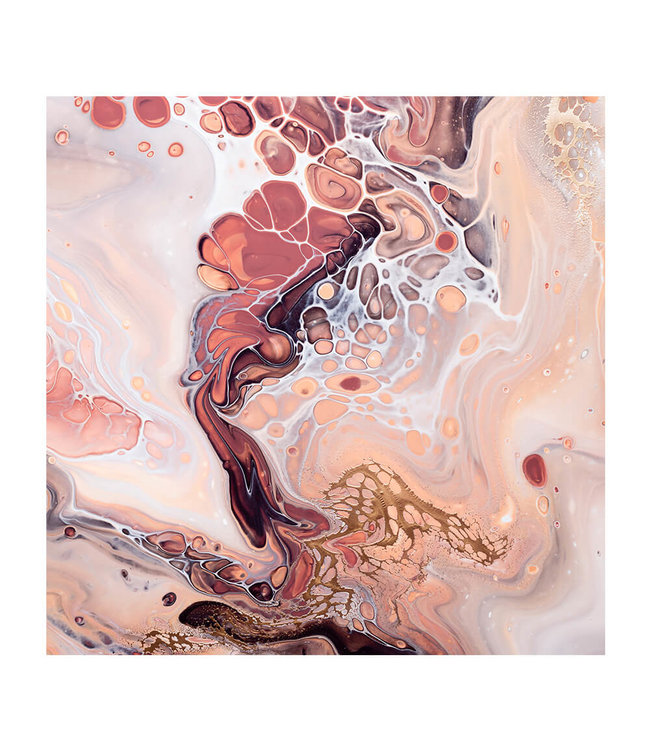 Akustikbild "Peach Waves"- in einem eleganten Aluminiumrahmen