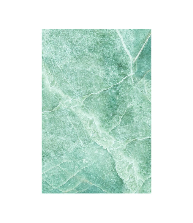 Akustikbild "Green marble"- in einem eleganten Aluminiumrahmen