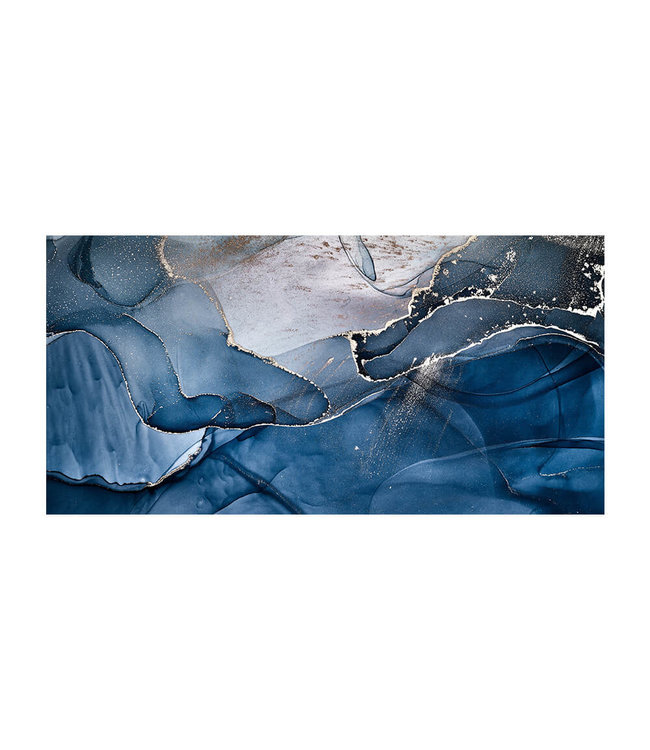 Acoustic picture "Blue marble texure"- in an elegant aluminum frame