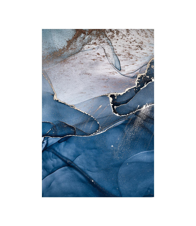 Acoustic picture "Blue marble texure"- in an elegant aluminum frame