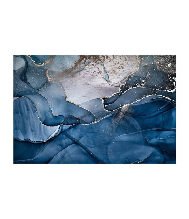 Akustisk bilde "Blue marble texure"- i en elegant aluminiumsramme