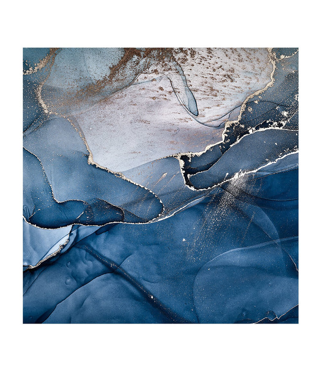 Acoustic picture "Blue marble texure"- in an elegant aluminum frame