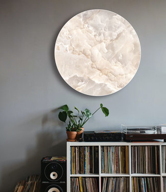 Round acoustic picture  "Beige marble"