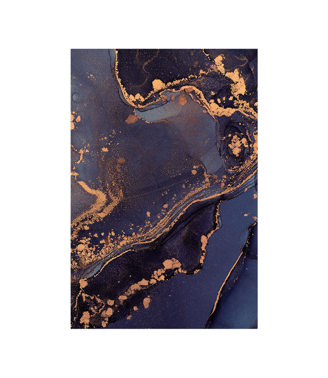 Acoustic picture "Blue swirls" - in an elegant aluminum frame