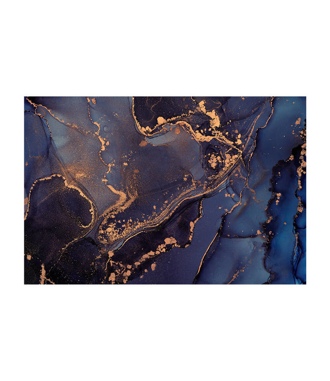 Acoustic picture "Blue swirls" - in an elegant aluminum frame