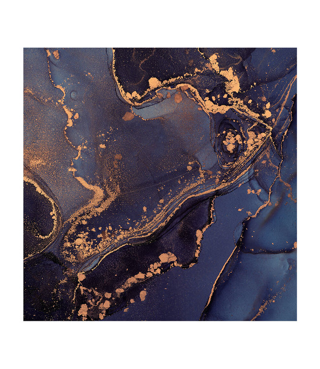 Akustisk bilde "Blue swirls" - i en elegant aluminiumsramme