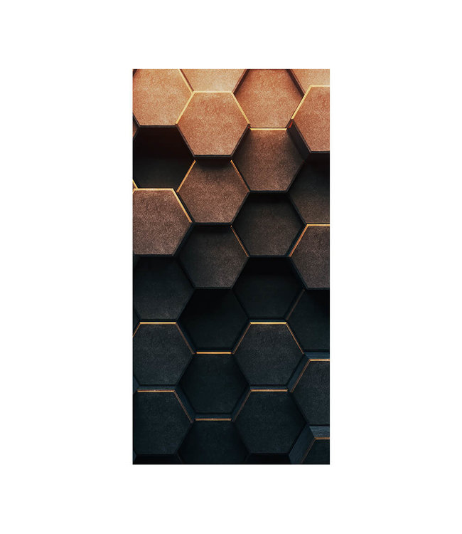 Akustikbild "Abstract honeycomb" - in einem eleganten Aluminiumrahmen