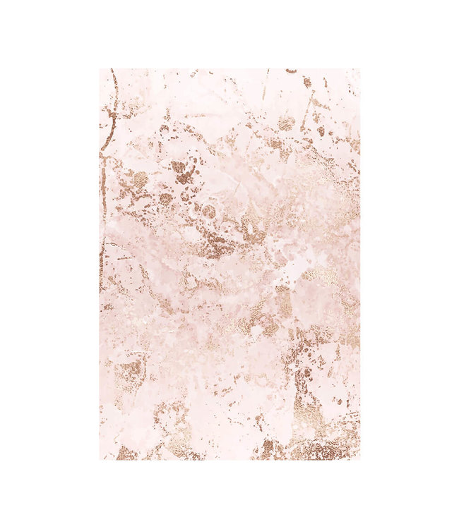Acoustic picture "Rosegold Marble" - in an elegant aluminum frame