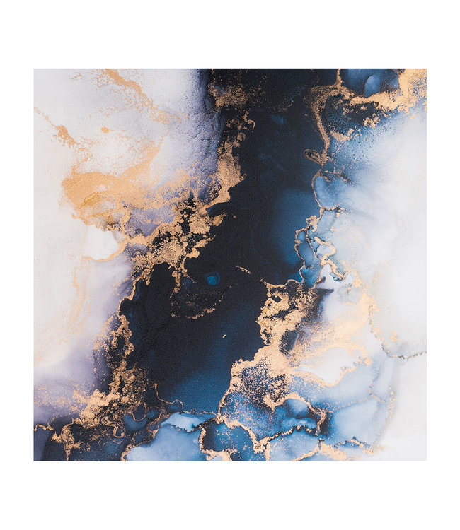 Akustisk bilde "Blue and gold"  - i en elegant aluminiumsramme