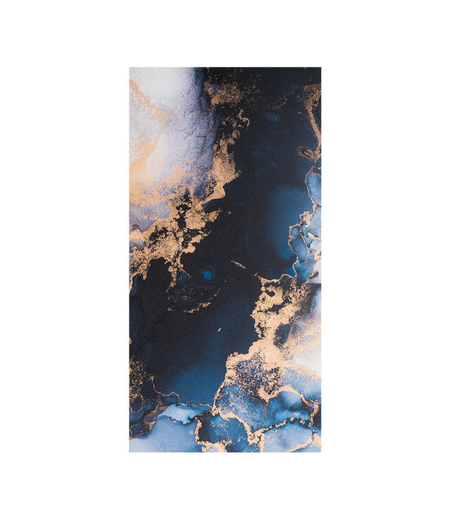 Akustisk bilde "Blue and gold"  - i en elegant aluminiumsramme