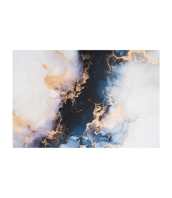 Akustisk bilde "Blue and gold"  - i en elegant aluminiumsramme